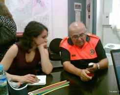 Lorena Far�as en reuniones con responsables de departamentos urban�sticos de L'Hospitalet